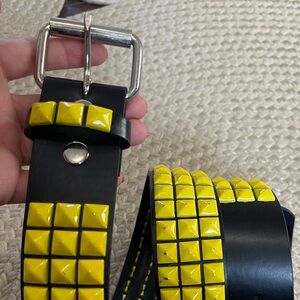 Yellow Studded Belt